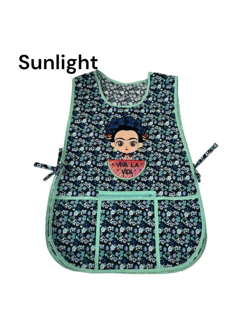 Apron Women Classic Embroidered Mexican Artisan Embroidered One Size -New